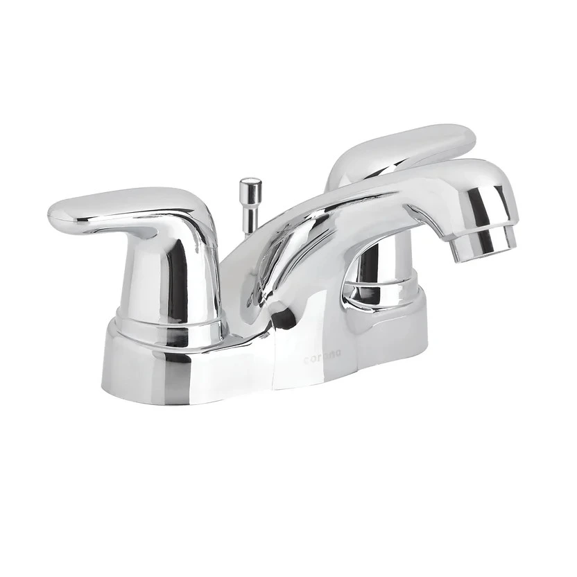 Combo Renueva: Sanitario Ecoclean Alongado Blanco De 2 Piezas + Mueble Aluvia Miel Elevado 45 Cm Con Lavamanos + Grifería Aluvia 4 Pulgadas Corona